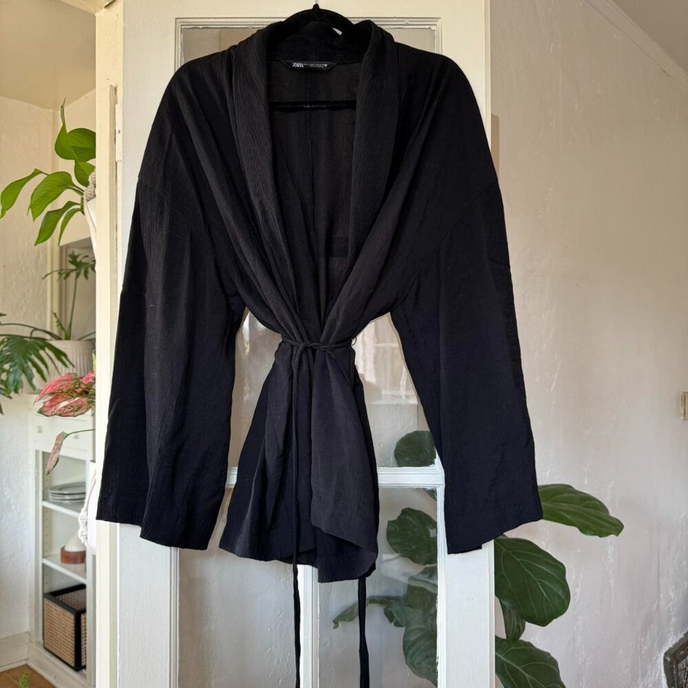 Black Kimono Top
